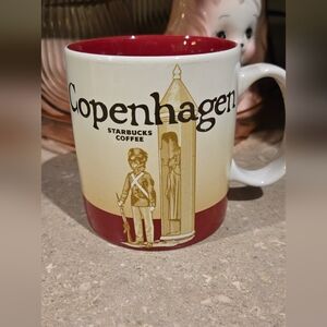 Starbucks Copenhagen Coffee Mug - Red and Cream